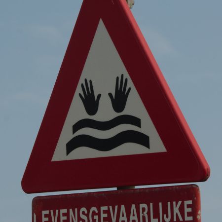A road sign which appeared really angry.