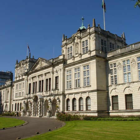 A photo of the main building of University College, Cardiff