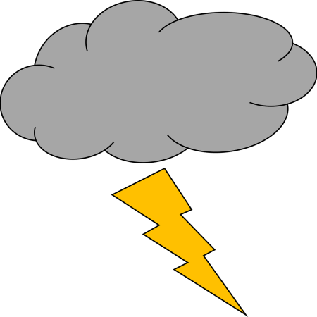 clipart image of thunder and lightning