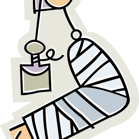 Kokey clipart image showing a leg in traction