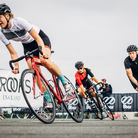 Photo of a women's cycle race