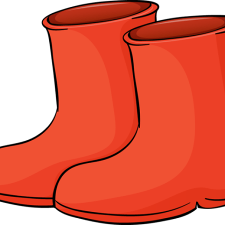 Clipart image of a pair of red boots.