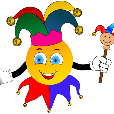Clipart image of a court jester
