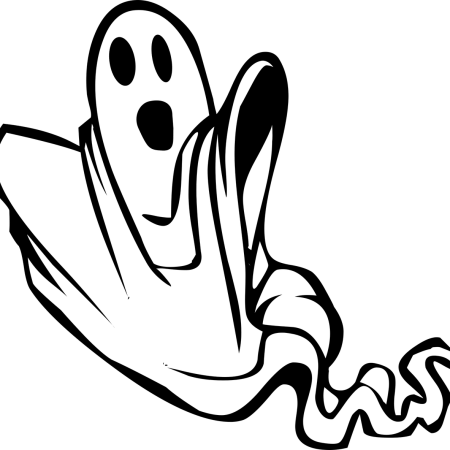 Clipart image of a ghost.