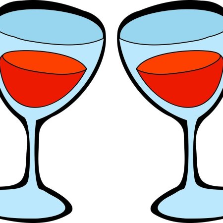clipart image of a pair of wine glasses