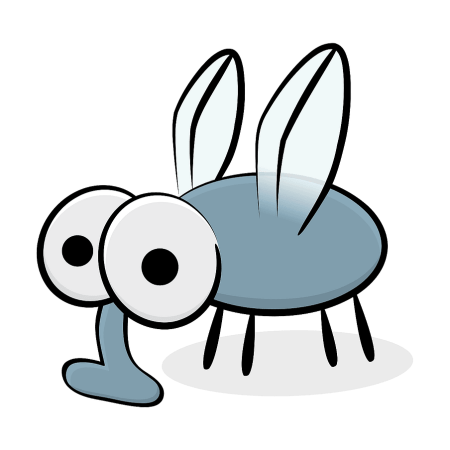 Clipart image of a mosquito sucking blood.