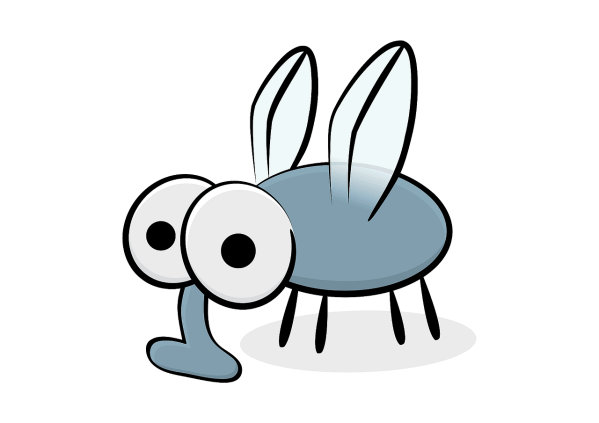 Clipart image of a mosquito sucking blood.