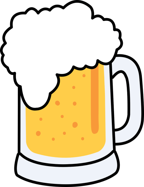clipart showing a frothy tankard of beer