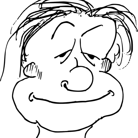 A drunken man looking the worse for wear!