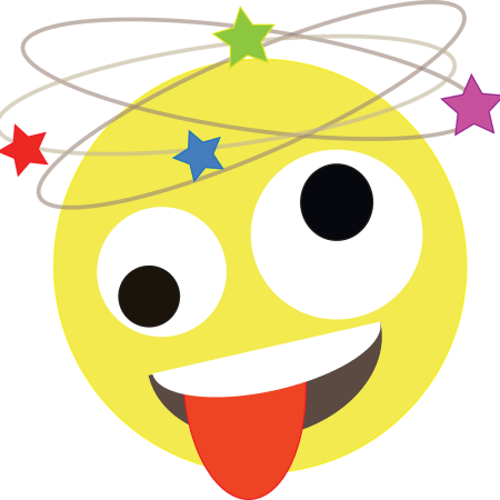 an emoji of a drunken man