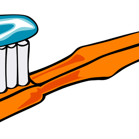 clipart showing toothbrush and toothpaste