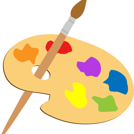clipart of an artist's pallette