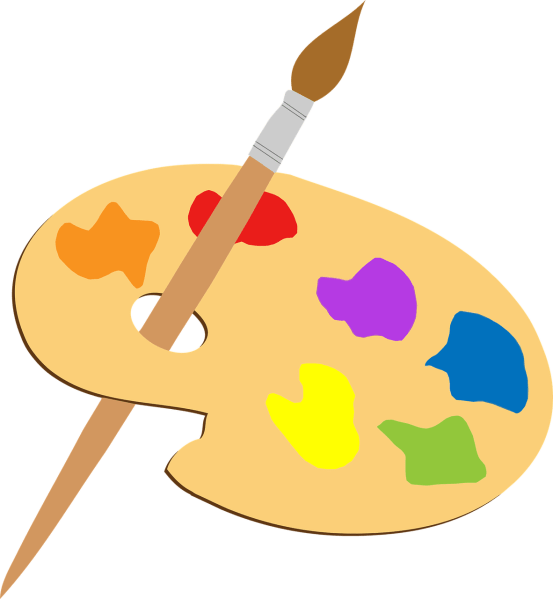 clipart of an artist's pallette