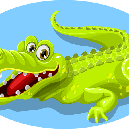 Jokey clipart of a crocodile