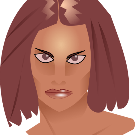 clipart of an angry woman
