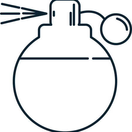 A pump-action perfume bottle.