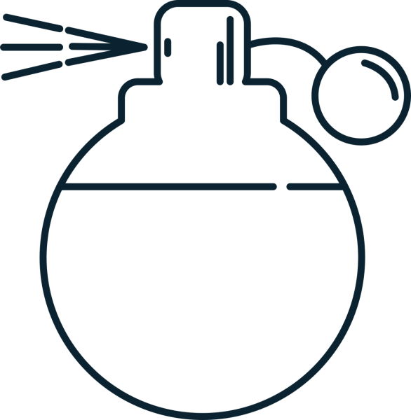 A pump-action perfume bottle.