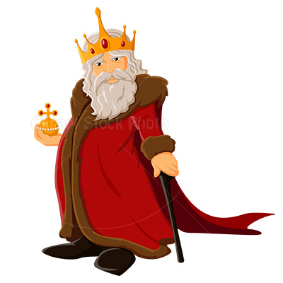 Clipart of an old king, holding an orb