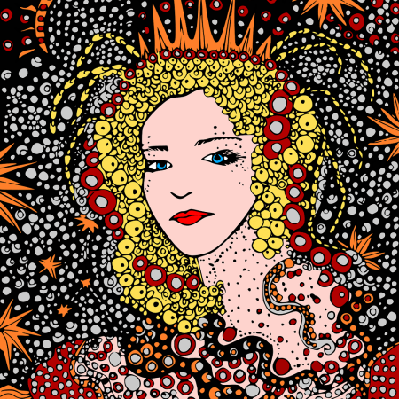 A painting of a woman