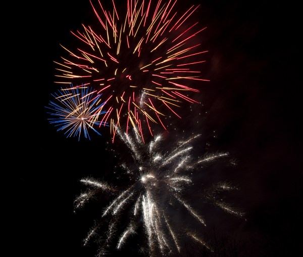 A photo of some fireworks exploding
