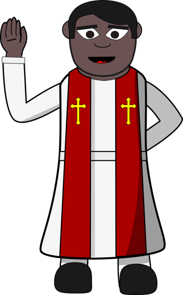 Clipart image of a clergyman.