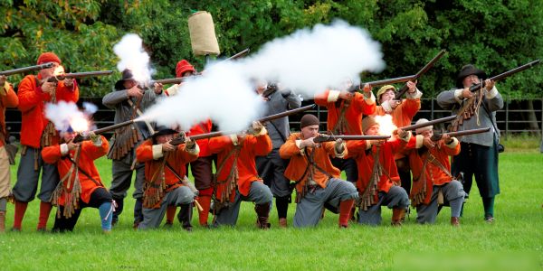 Roundheads, during a reenactment from the English Civil War