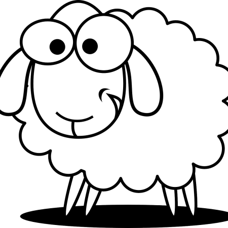 Clipart image of a sheep