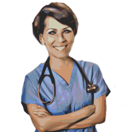 Clipart image of a doctor (female)