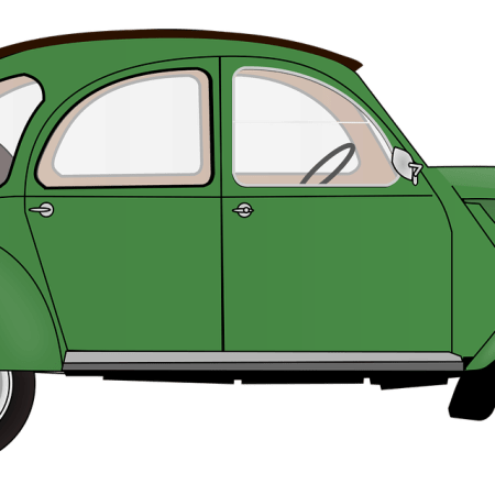 Clipart of a Citroen 2CV car