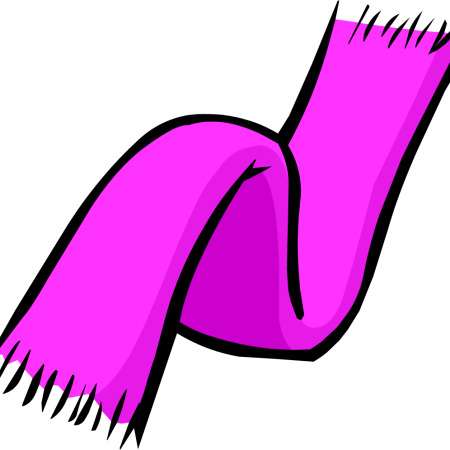 Clipart image of a pink scarf