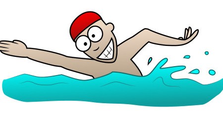 Clipart Image of somebody swimming
