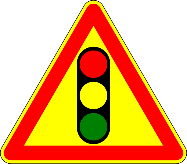 Clipart image of a "traffic light" motor sign