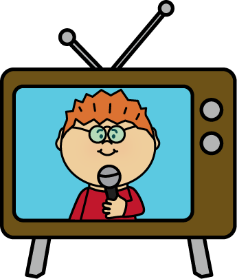 Clipart graphic of a TV Presenter