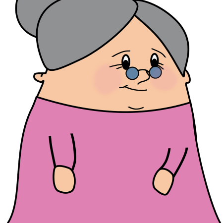 Clipart image on an old woman