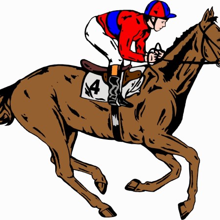 clipart image of a galloping racehorse