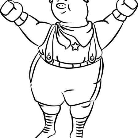 Clipart image of a large boxer