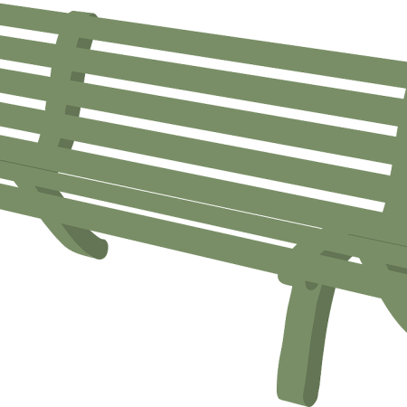 Clipart image of a park bench