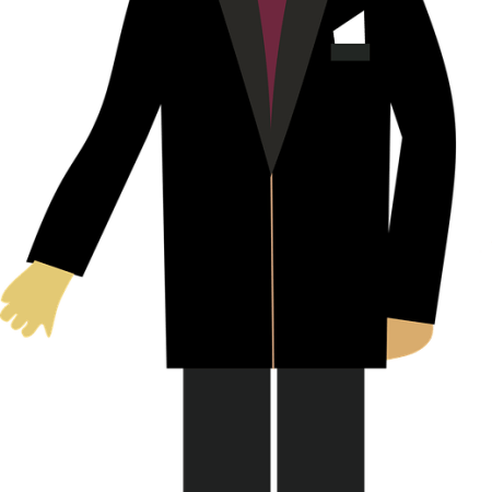 clipart image of a groom, standing alone.