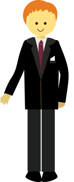 clipart image of a groom, standing alone.