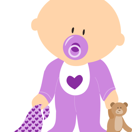 Clipart image of a toddler