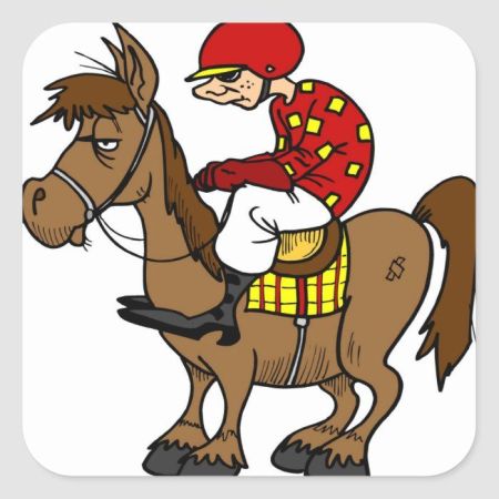 clipart image of a horse and jockey