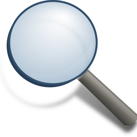 clipart image of a magnifying glass