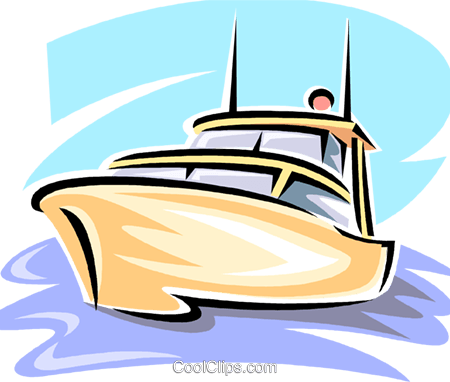clipart image of a pleasere boat