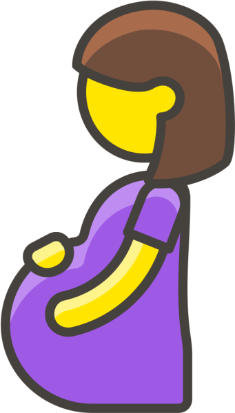 clipart image of a pregnant woman
