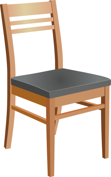 clipart image of a wooden chair