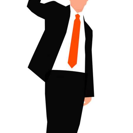 clipart of a smart man, waving