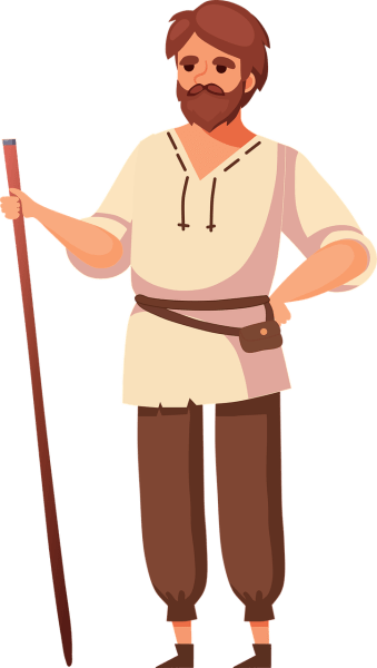 clipart image of a peasant