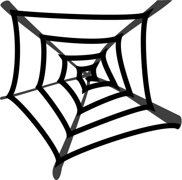 clipart image of a spider's web