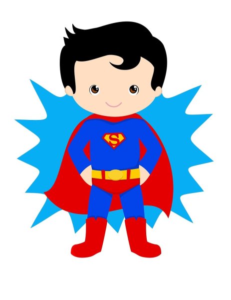 clipart image of superman