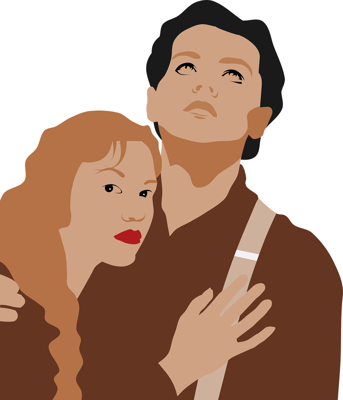 Clipart image depicting Kate Winslett and Leo Di Caprio in Titanic